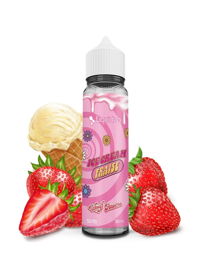 Ice Cream Fraise Wpuff Flavors - 50ml - Liquideo