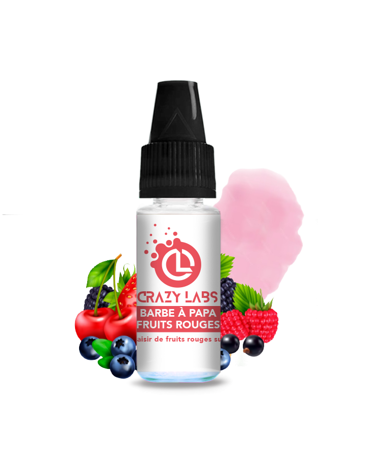 Barbe à Papa - Fruit Rouge - 10ML - Crazy Labs