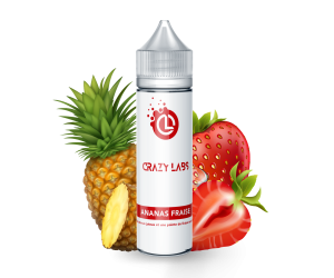 ANANAS FRAISE  - 75ML - CRAZY LABS