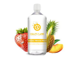 Ananas Fraise Pêche - 1 Litre - Crazy Labs