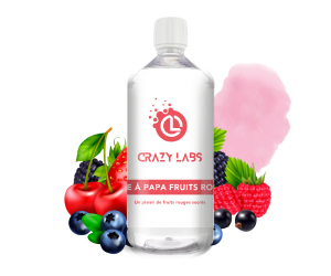 Barbe à Papa Fruits Rouges - 1 Litre - Crazy Labs