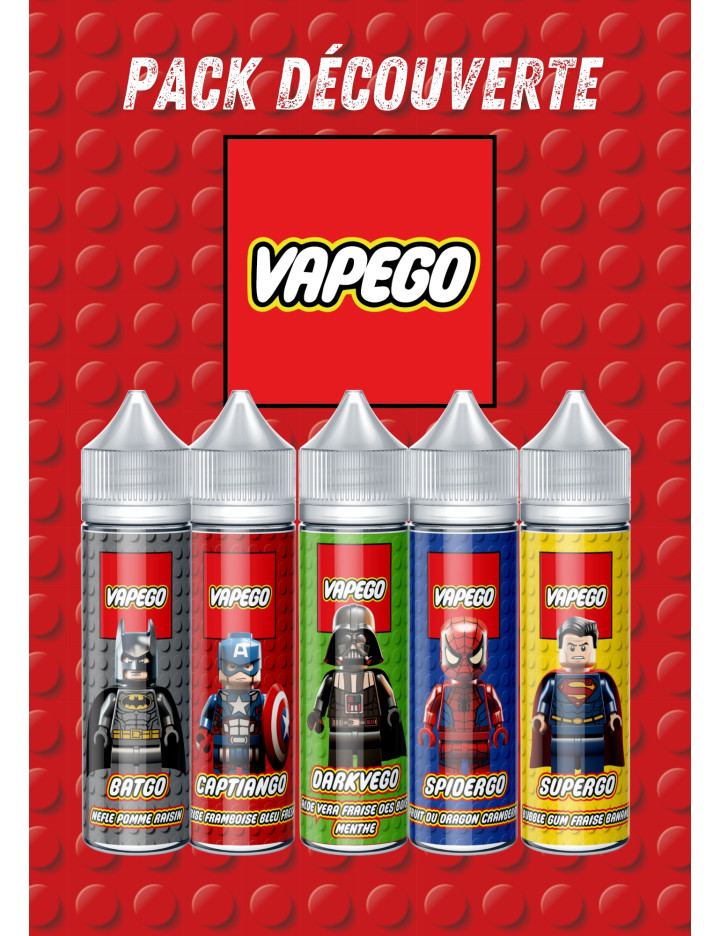 PACK DÉCOUVERTE VAPEGO 50ML (25 FIOLES )