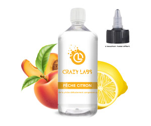 Pêche Citron - 1 Litre - Crazy Labs