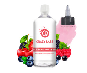 Barbe à Papa Fruits Rouges - 1 Litre - Crazy Labs