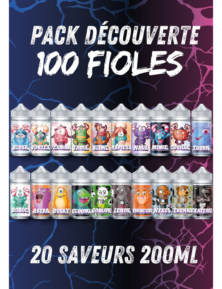 2 PACK DÉCOUVERTE CRAZY LABS 50ML (105 FIOLES)