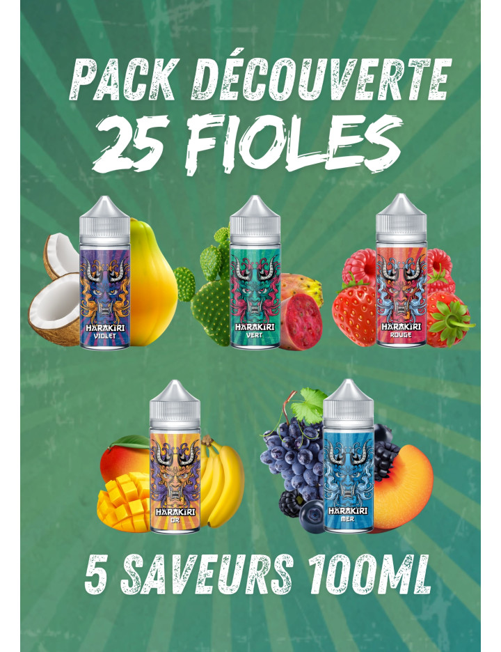 PACK DÉCOUVERTE HARAKIRI 100ML (100 FIOLES)