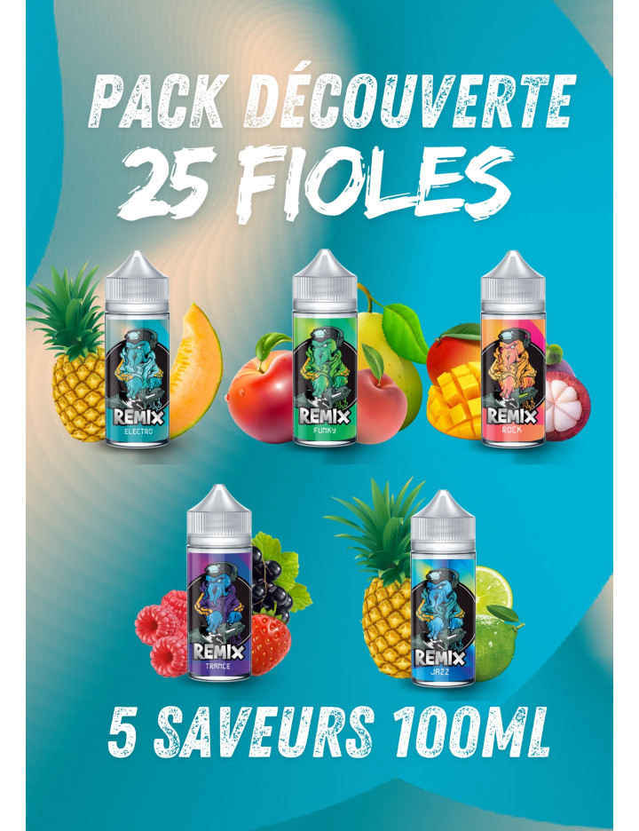 PACK DÉCOUVERTE REMIX 100ML (25 FIOLES)