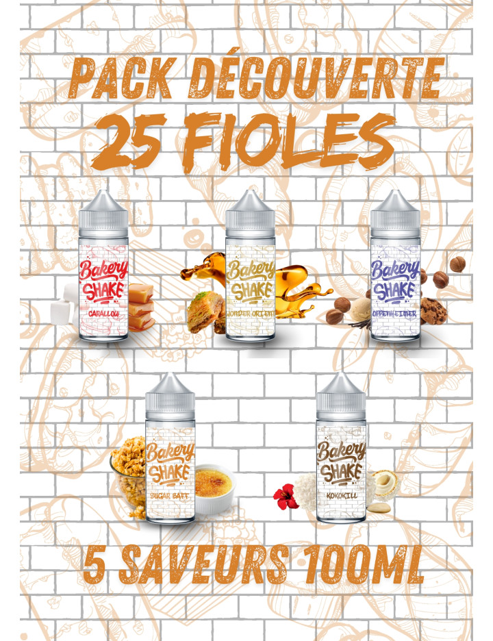 PACK DÉCOUVERTE BAKERY SHAKE 100ML (25 FIOLES)