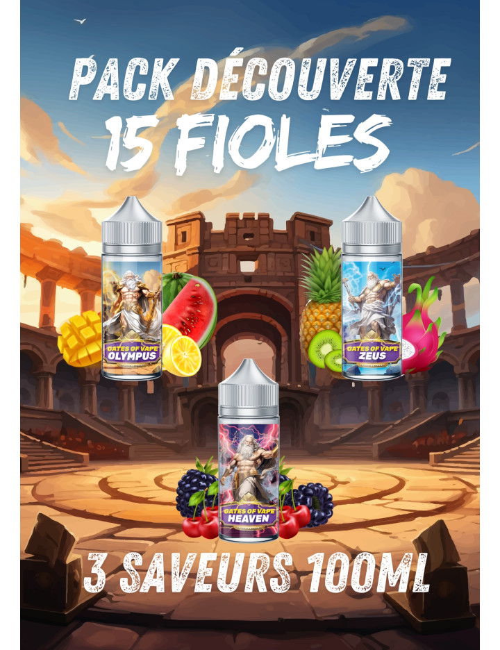 PACK DÉCOUVERTE GATES OF VAPE 100ML (15 FIOLES)