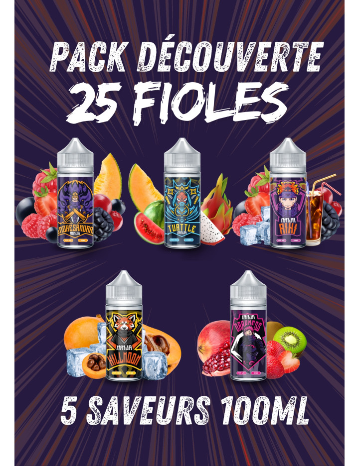 PACK DÉCOUVERTE NINJA 100ML (25 FIOLES)