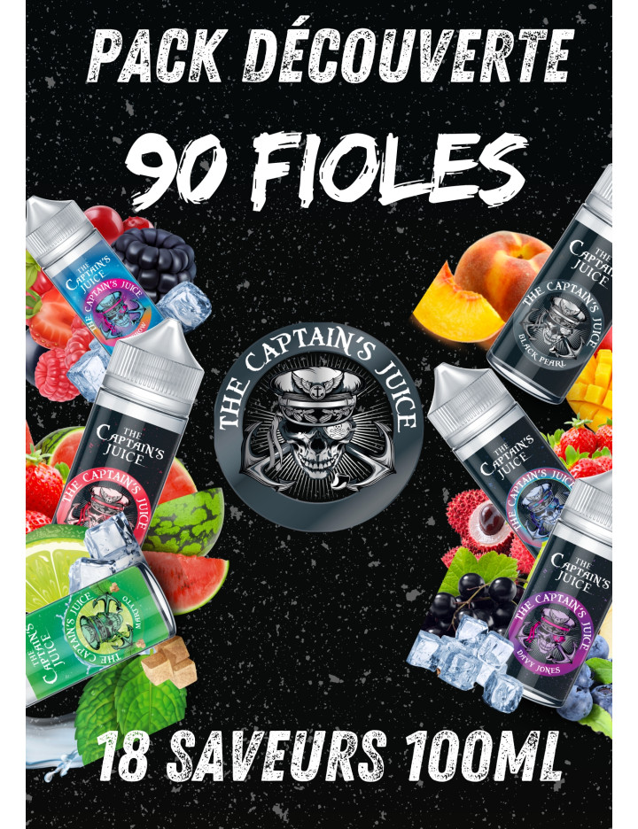 PACK DÉCOUVERTE THE CAPTAIN'S JUICE 100ML (25 FIOLES)