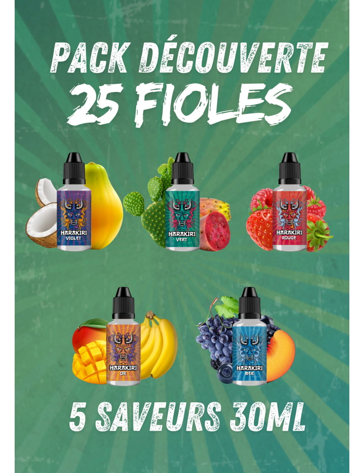 PACK DÉCOUVERTE HARAKIRI 30ML CONCENTRE (25 FIOLES)