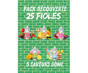 PACK DÉCOUVERTE CANDY SHAKE 30ML CONCENTRE (25 FIOLES)