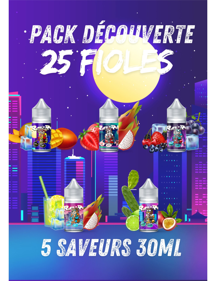 PACK DÉCOUVERTE ROCK'NROLL 30ML CONCENTRE (25 FIOLES)