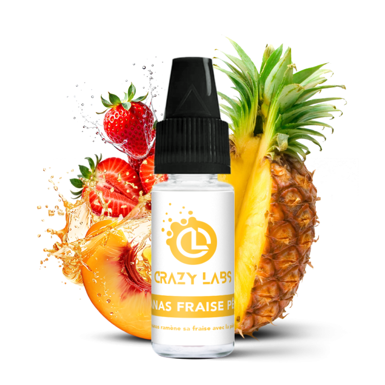Ananas - Fraise - Pêche  - 10ML - Crazy Labs