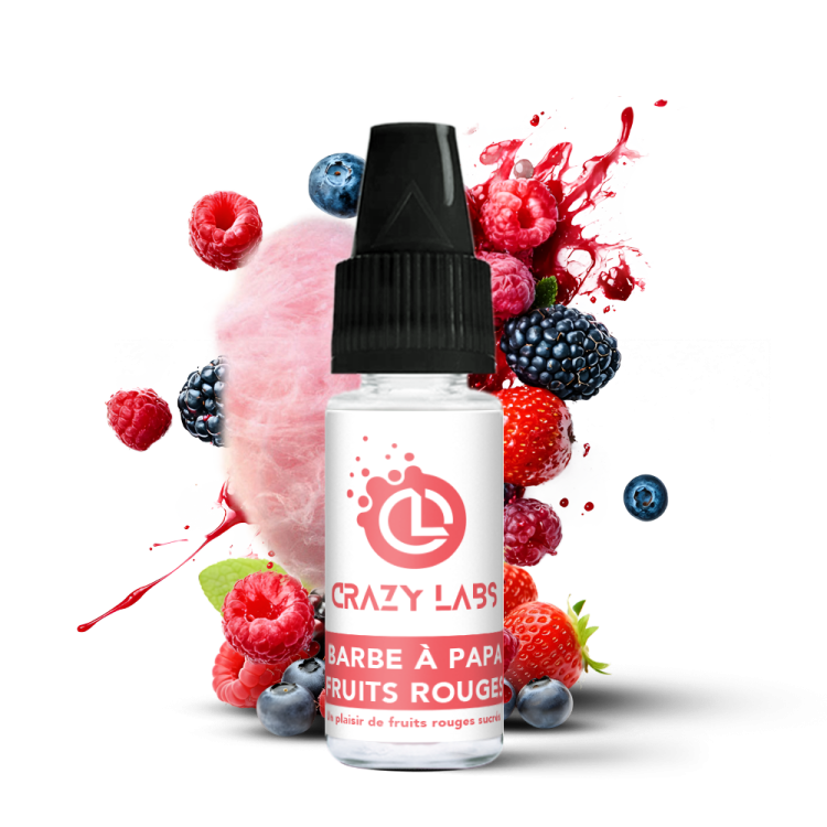 Barbe à Papa - Fruit Rouge - 10ML - Crazy Labs
