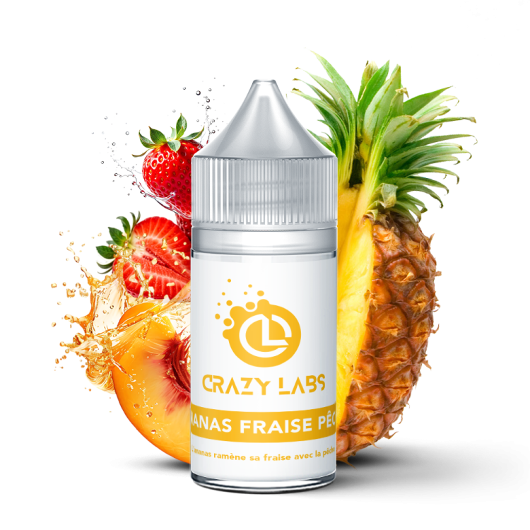 Ananas - Fraise - Pêche  - 30ML Concentré - Crazy Labs