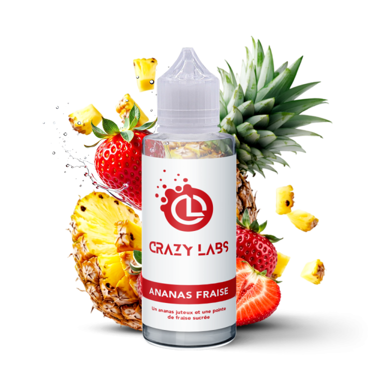 Ananas Fraise  - 100ML - Crazy Labs