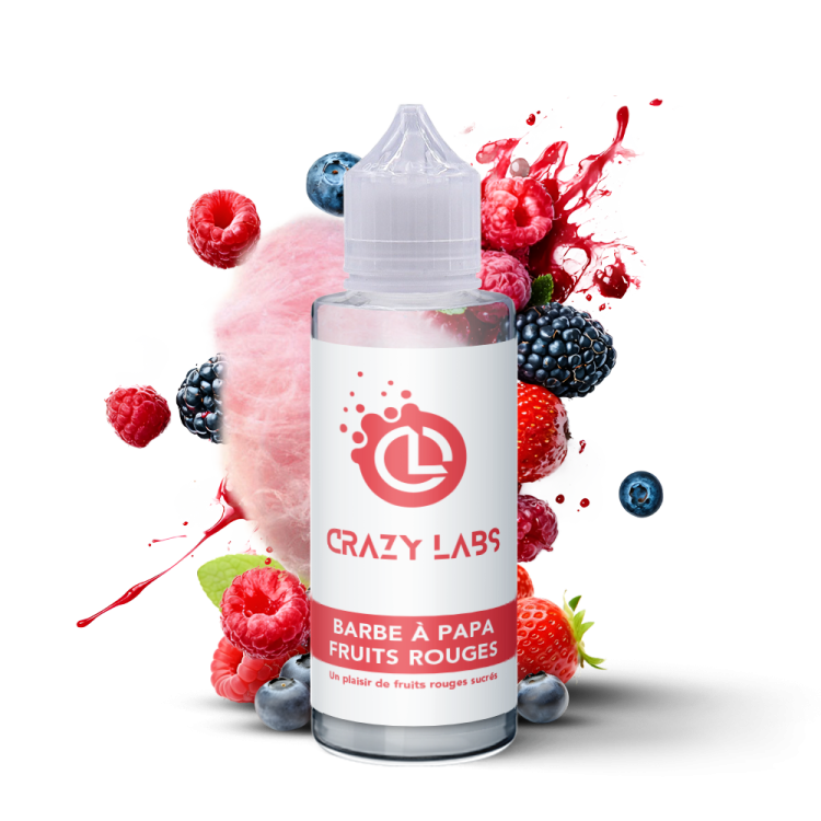 Barbe à Papa Fruits rouges - 100ML - Crazy Labs
