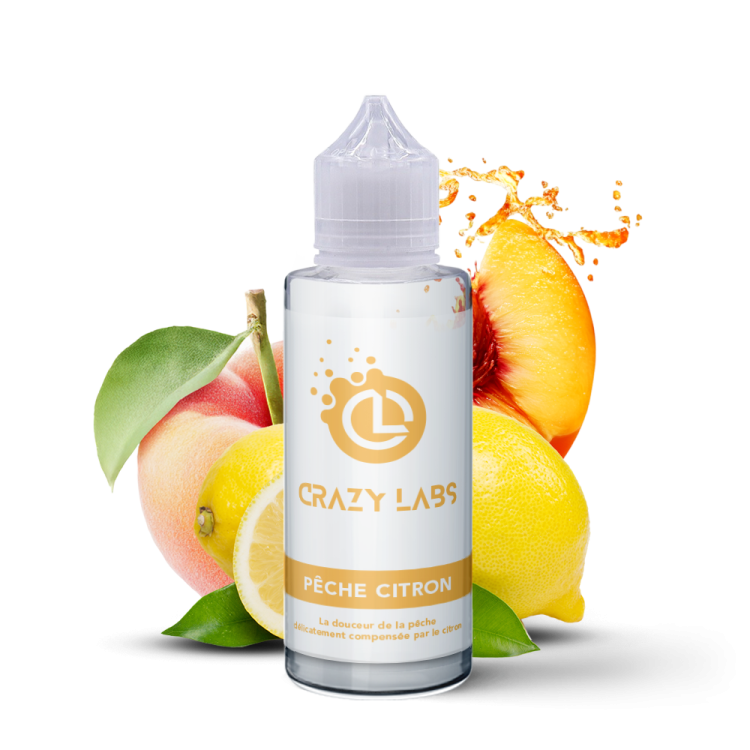 Pêche Citron - 100ML - Crazy Labs