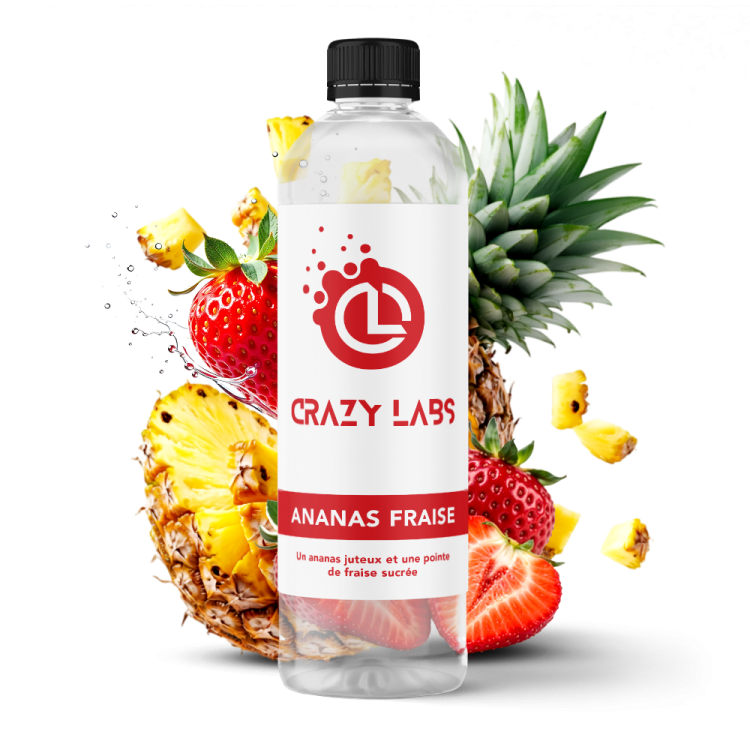 Ananas Fraise - 1 Litre - Crazy Labs