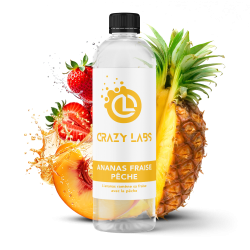 Ananas Fraise Pêche - 1 Litre - Crazy Labs
