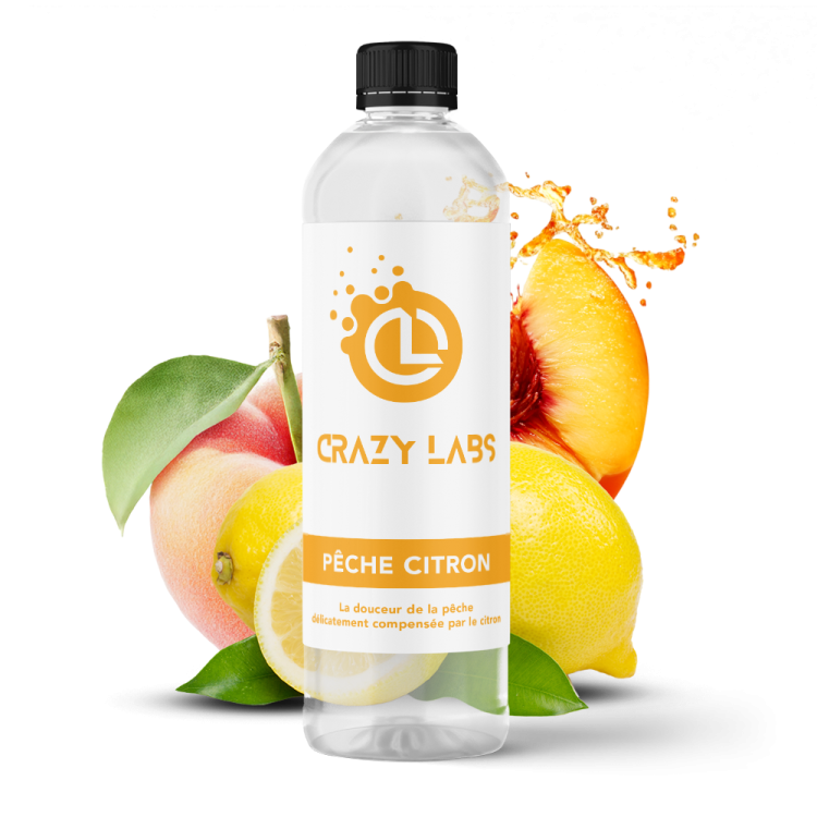 Pêche Citron - 1 Litre - Crazy Labs