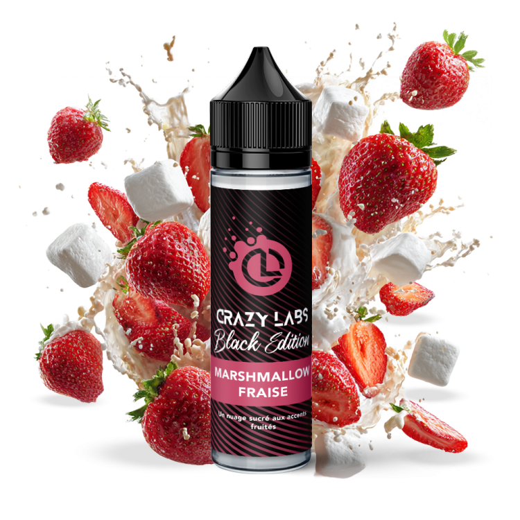 Marshmallow Fraise - 75ML - Crazy Labs Black Edition