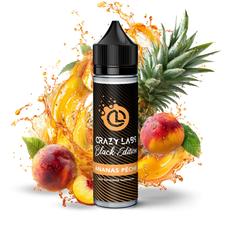 Ananas Pêche- 75ML - Crazy Labs Black Edition