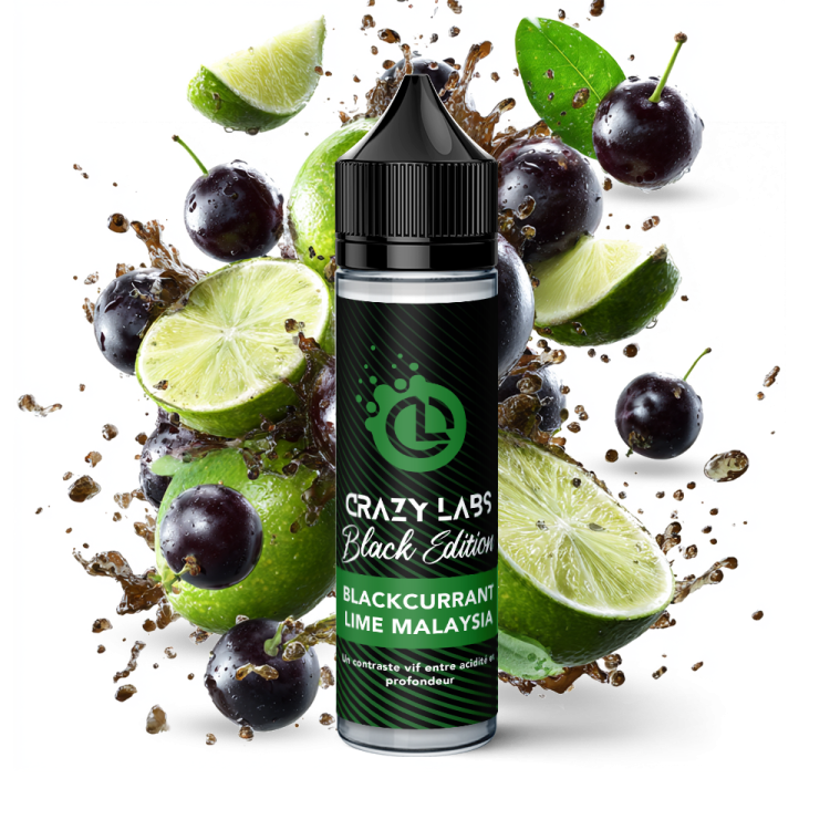 Blackcurrant Lime Malaysia - 75ML - Crazy Labs Black Edition