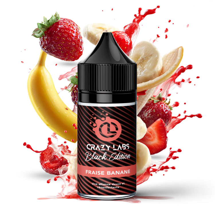 Fraise Banane - 30ML Concentré - Crazy Labs Black Edition