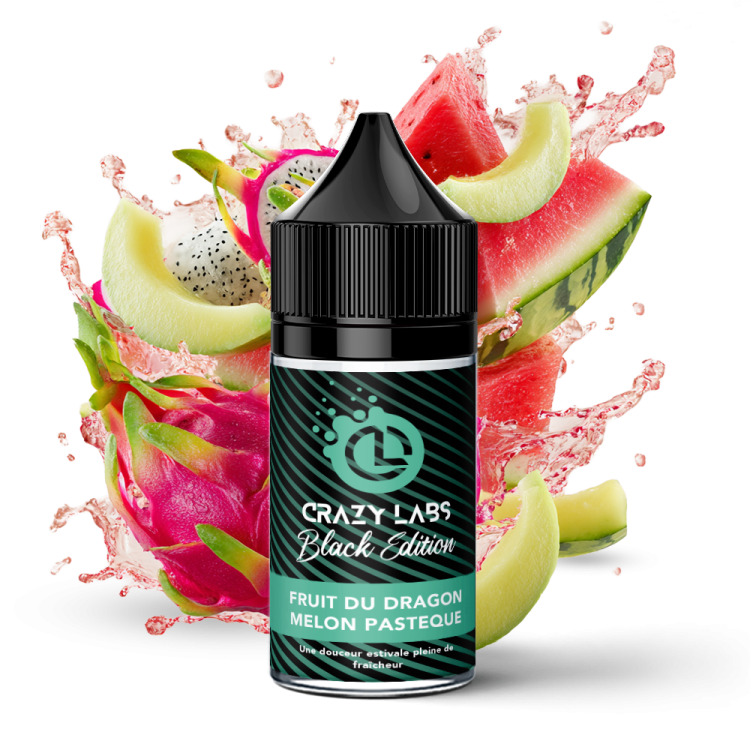 Fruit du Dragon Melon Pastèque - 30ML Concentré - Crazy Labs Black Edition