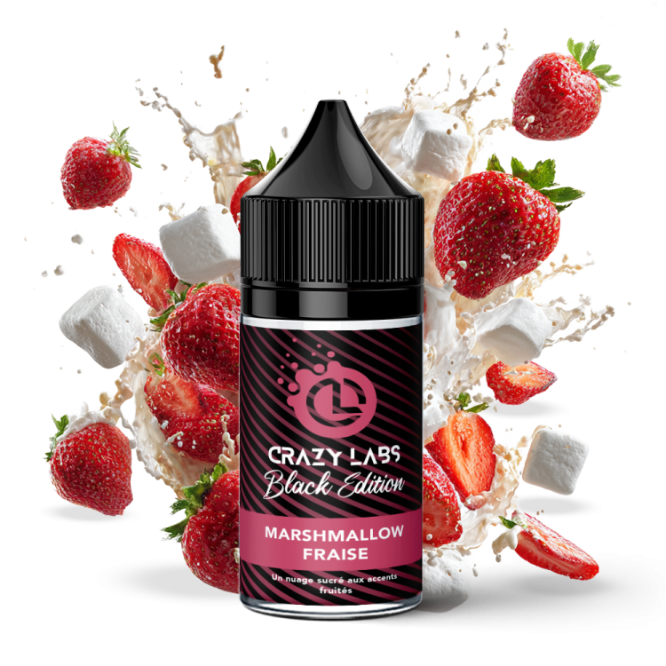 Marshmallow Fraise - 30ML Concentré - Crazy Labs Black Edition