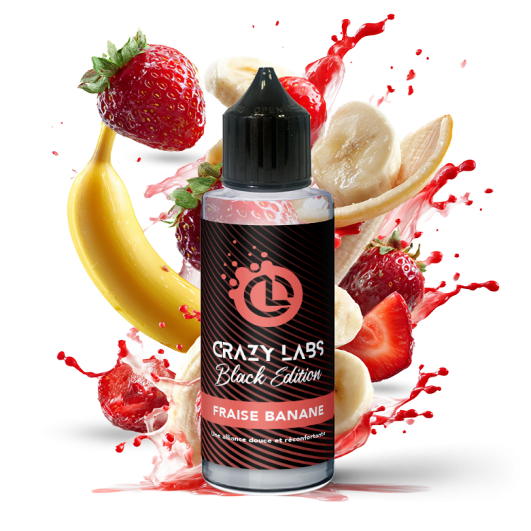 Fraise Banane - 140ML - Crazy Labs Black Edition