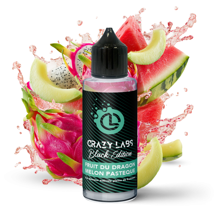 Fruit du Dragon Melon Pastèque - 140ML - Crazy Labs Black Edition