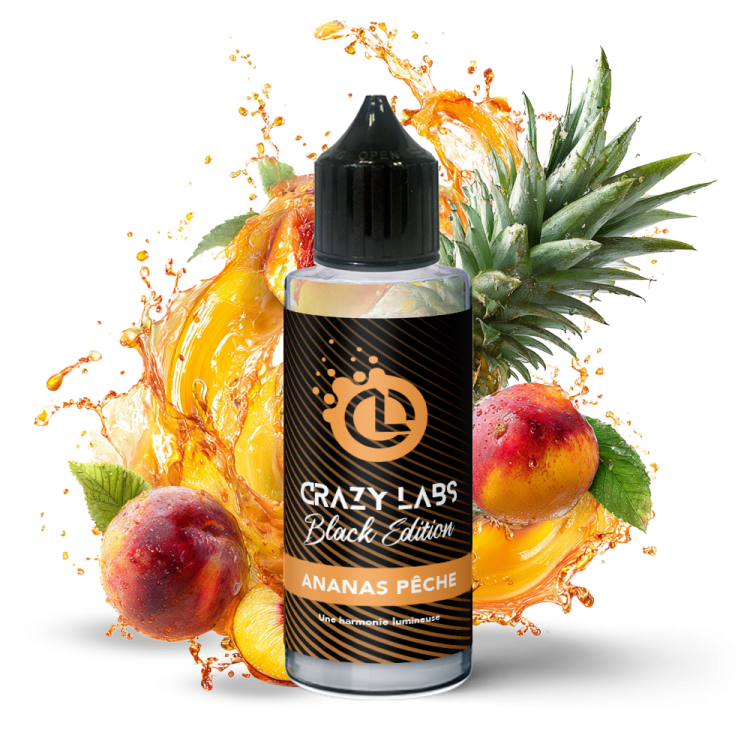 Ananas Pêche - 140ML - Crazy Labs Black Edition