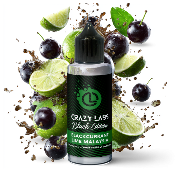 Blackcurrant Lime Malaysia - 140ML - Crazy Labs Black Edition