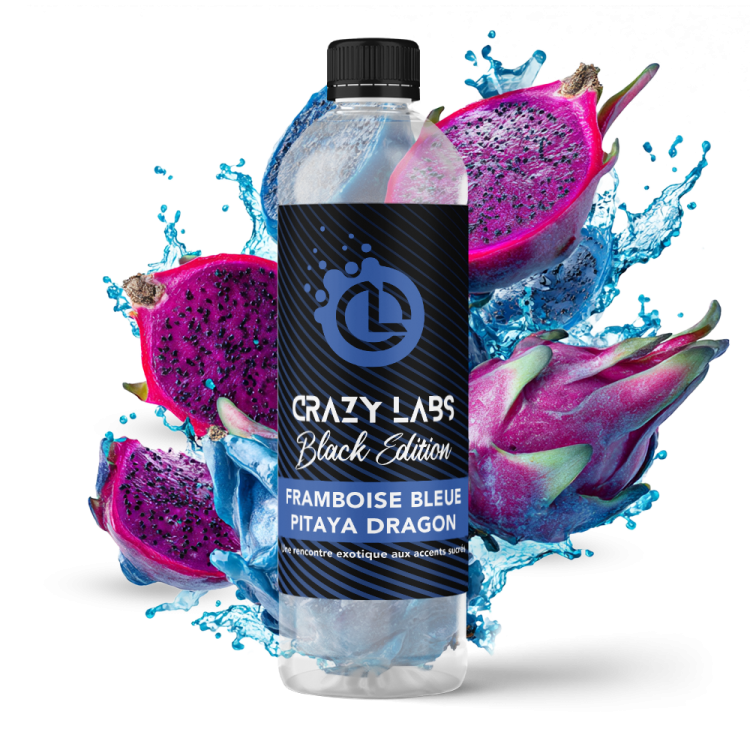 Framboise Bleue Pitaya Dragon - 1 Litre - Crazy Labs Black Edition