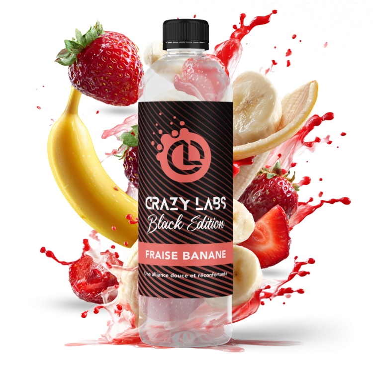 Fraise Banane - 1 Litre - Crazy Labs Black Edition