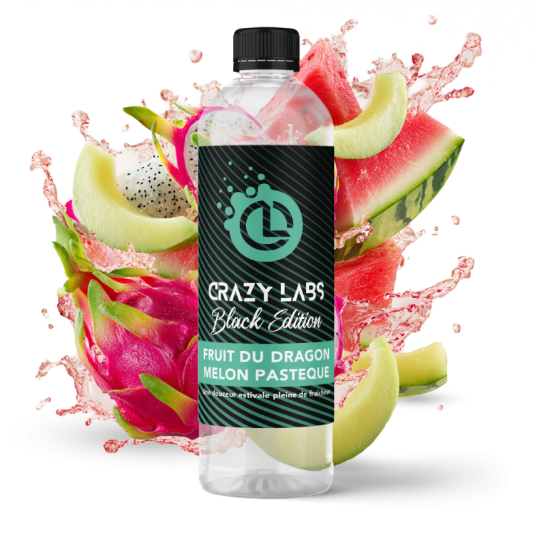 Fruit du Dragon Melon Pastèque - 1 Litre - Crazy Labs Black Edition