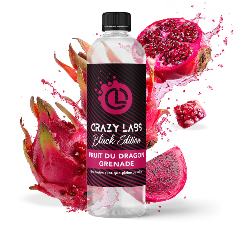 Fruit du Dragon Grenade - 1 Litre - Crazy Labs Black Edition