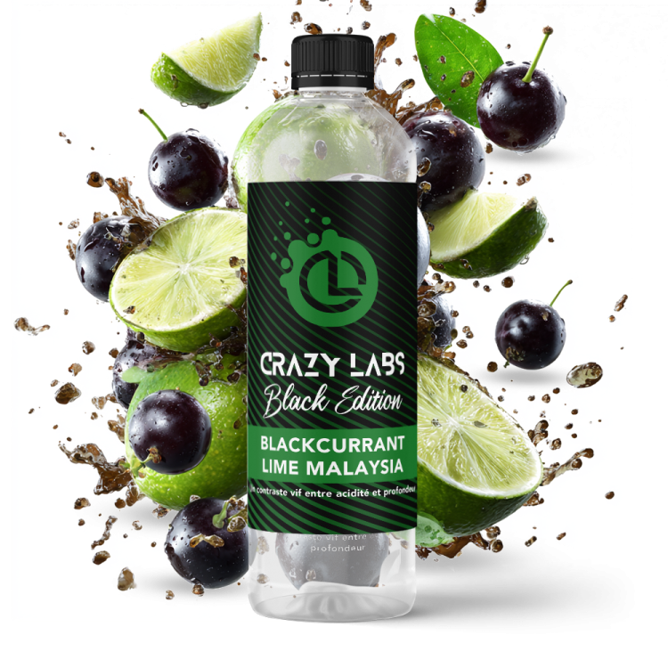 Blackcurrant Lime Malaysia - 1 Litre - Crazy Labs Black Edition