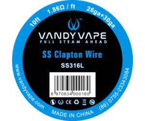 Clapton SS316L Wire 26ga+30ga - Vandy Vape